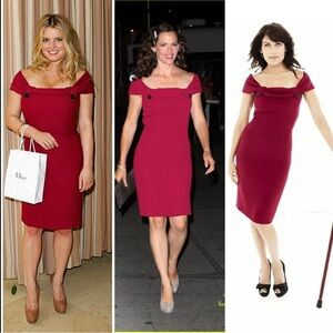 Vintage Christian Dior 2010 Burgundy Wool Dress by John Galliano FR 42